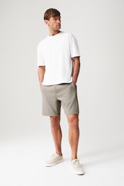Grey Straight Zip Pocket Jersey Shorts - Image 2 of 9