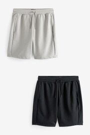 Black/Grey 2 Pack Zip Pocket Jersey Shorts - Image 9 of 14
