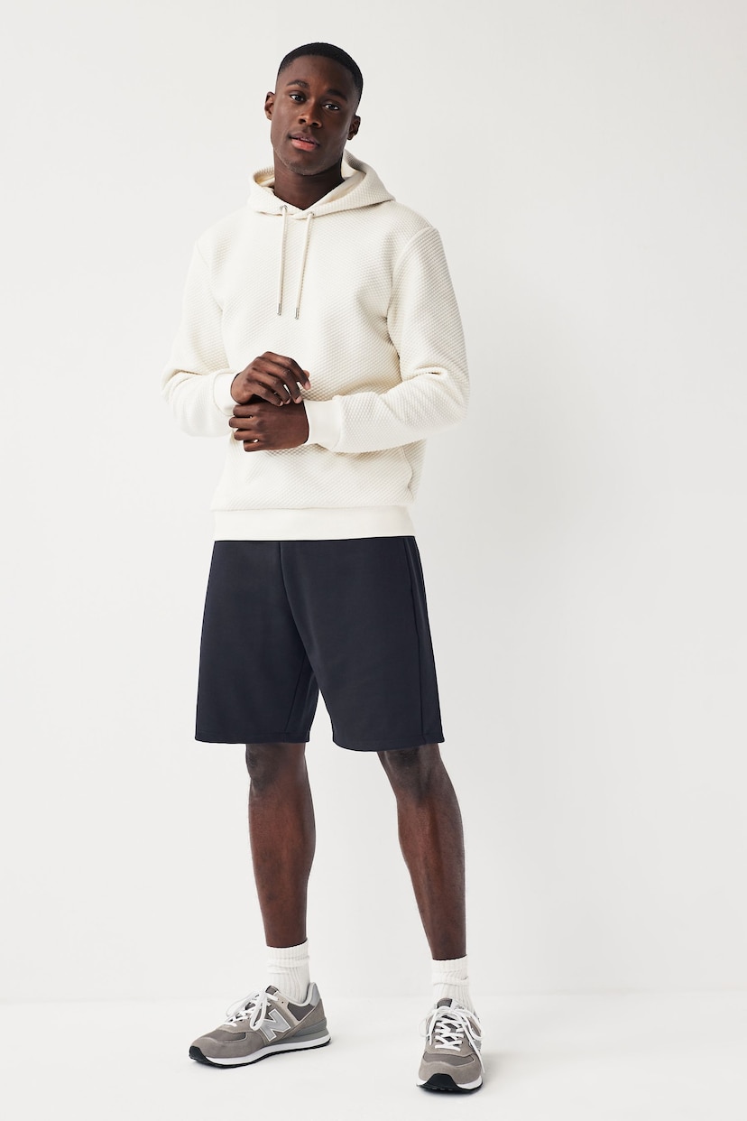 Navy Straight Fit Zip Pocket Jersey Shorts - Image 2 of 8