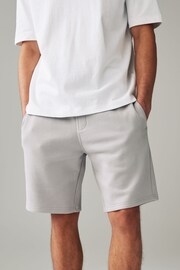 Light Grey Soft Fabric Jersey Shorts - Image 1 of 10