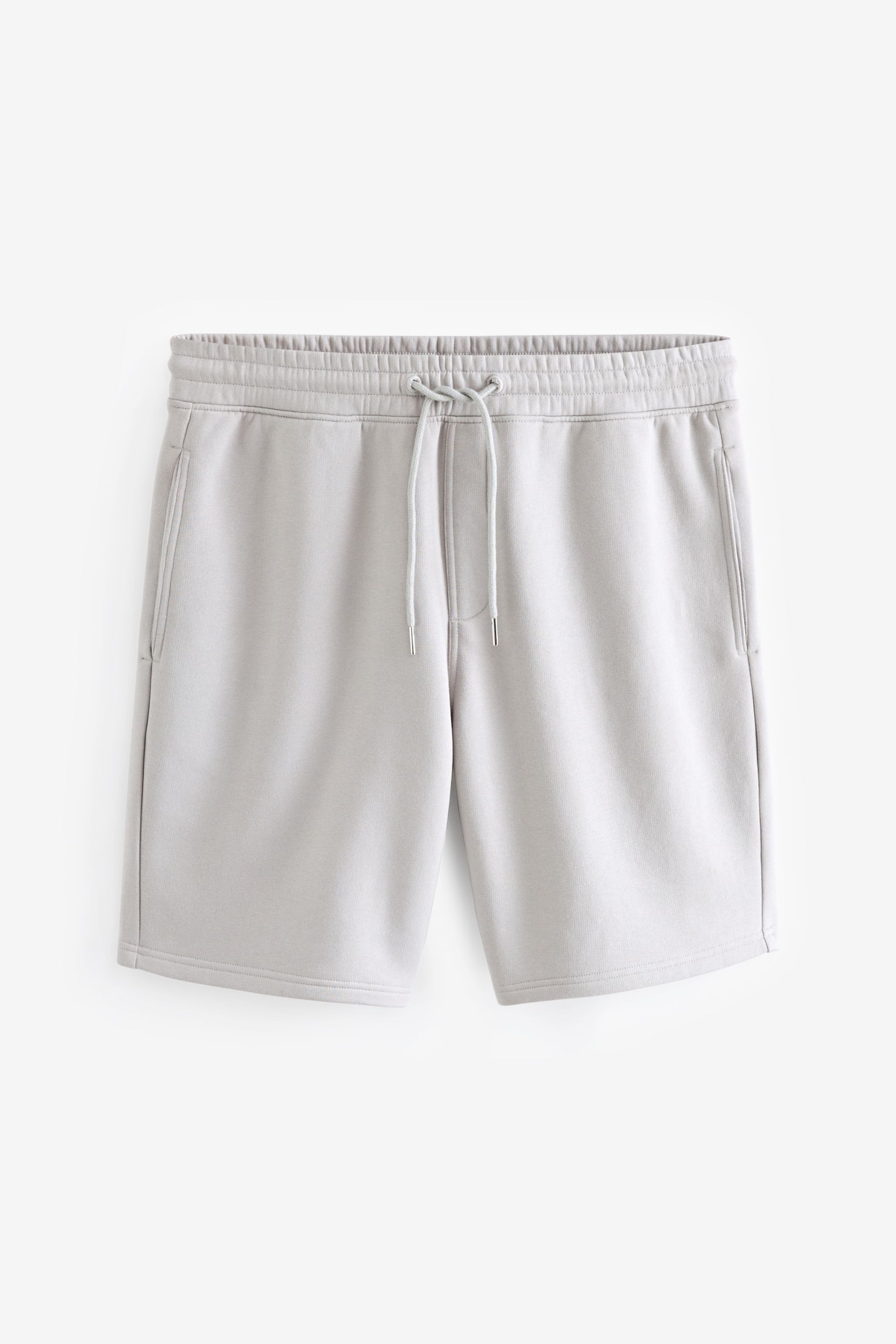 Light Grey Soft Fabric Jersey Shorts - Image 6 of 10