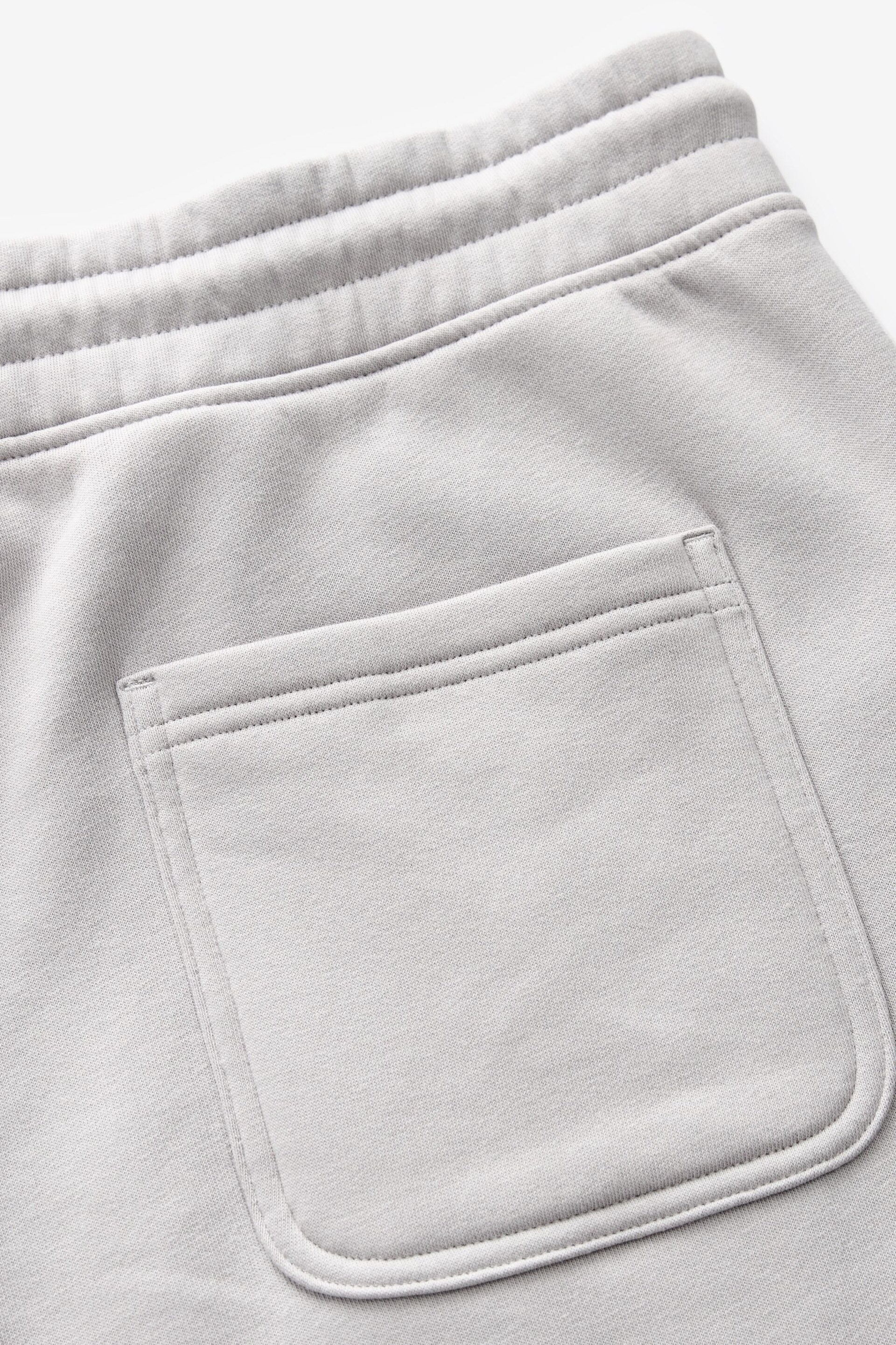 Light Grey Soft Fabric Jersey Shorts - Image 9 of 10