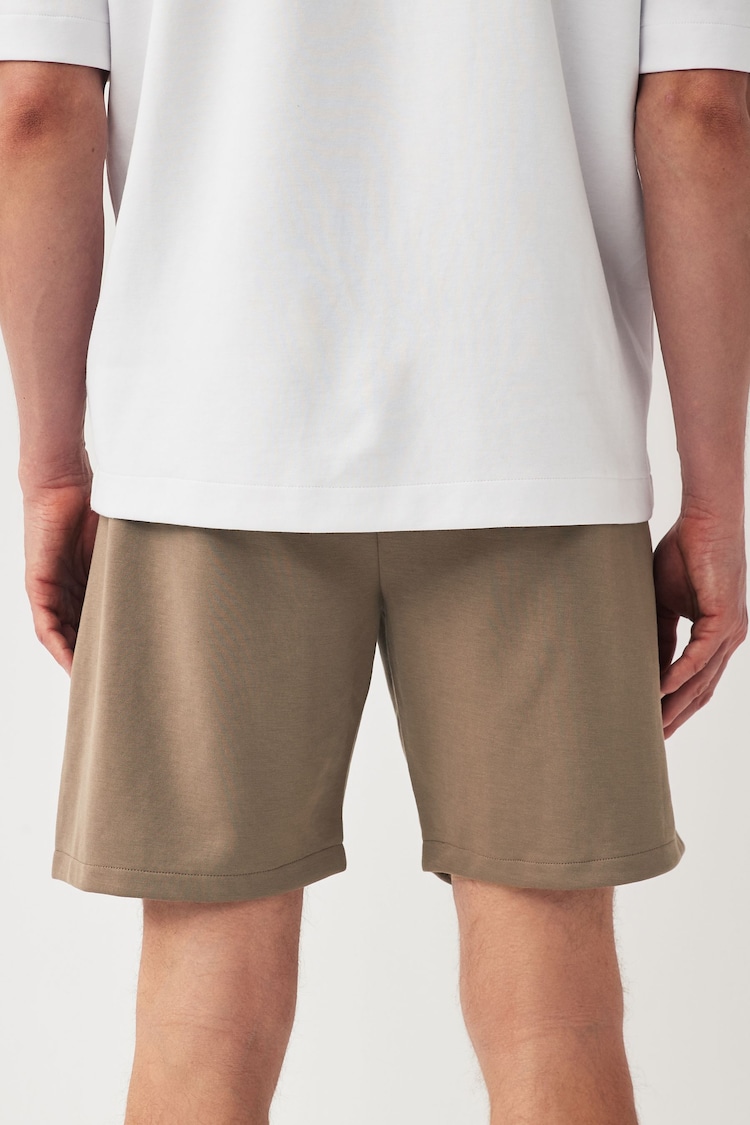 Dark Stone Straight Fit Zip Pocket Jersey Shorts - Image 3 of 9