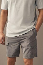 Charcoal Grey Tech Cargo EDIT Shorts - Image 3 of 10