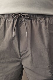 Charcoal Grey Tech Cargo Shorts - Image 5 of 10