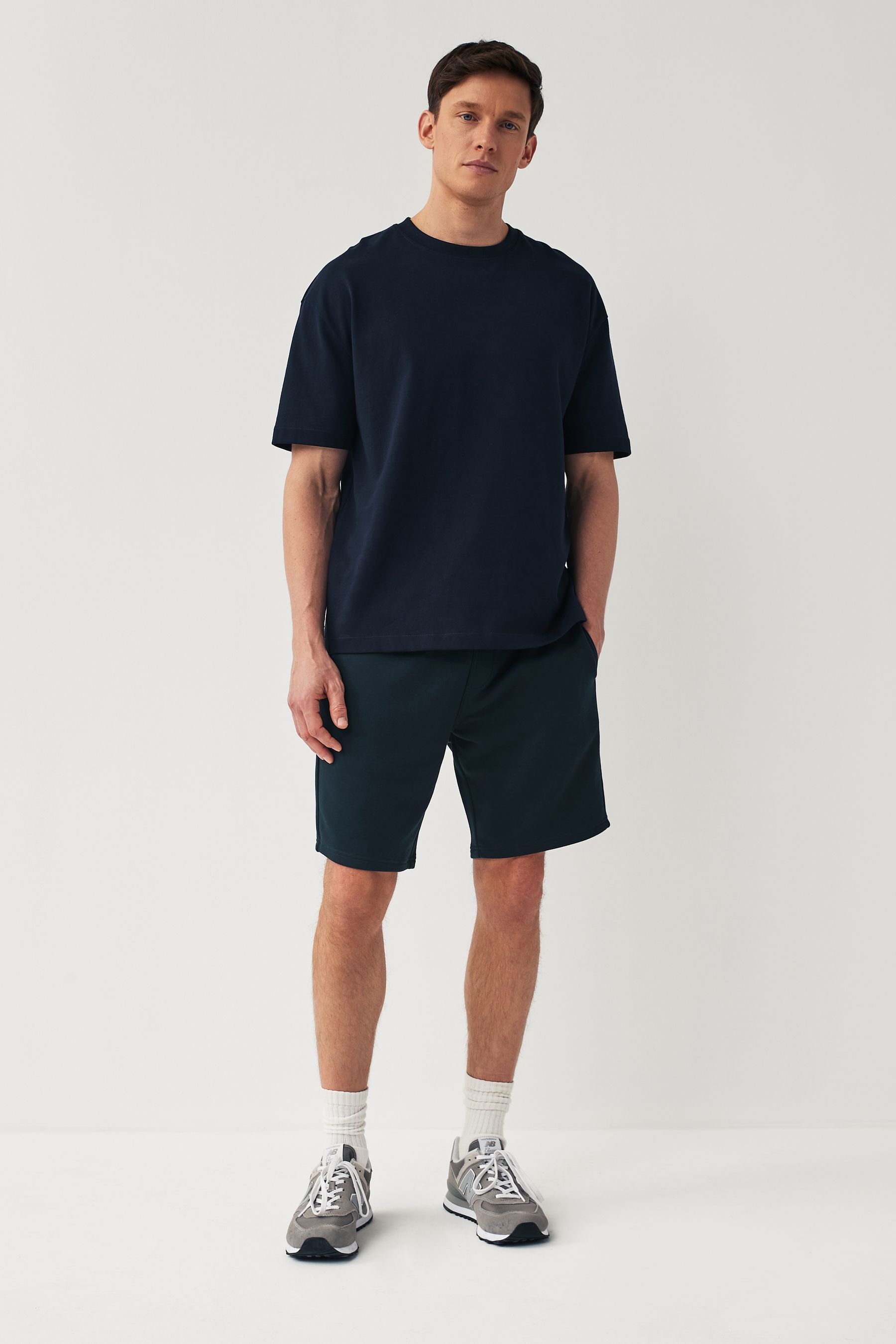 Buy Navy Blue Soft Fabric Jersey Shorts from Next United Arab Emirates
