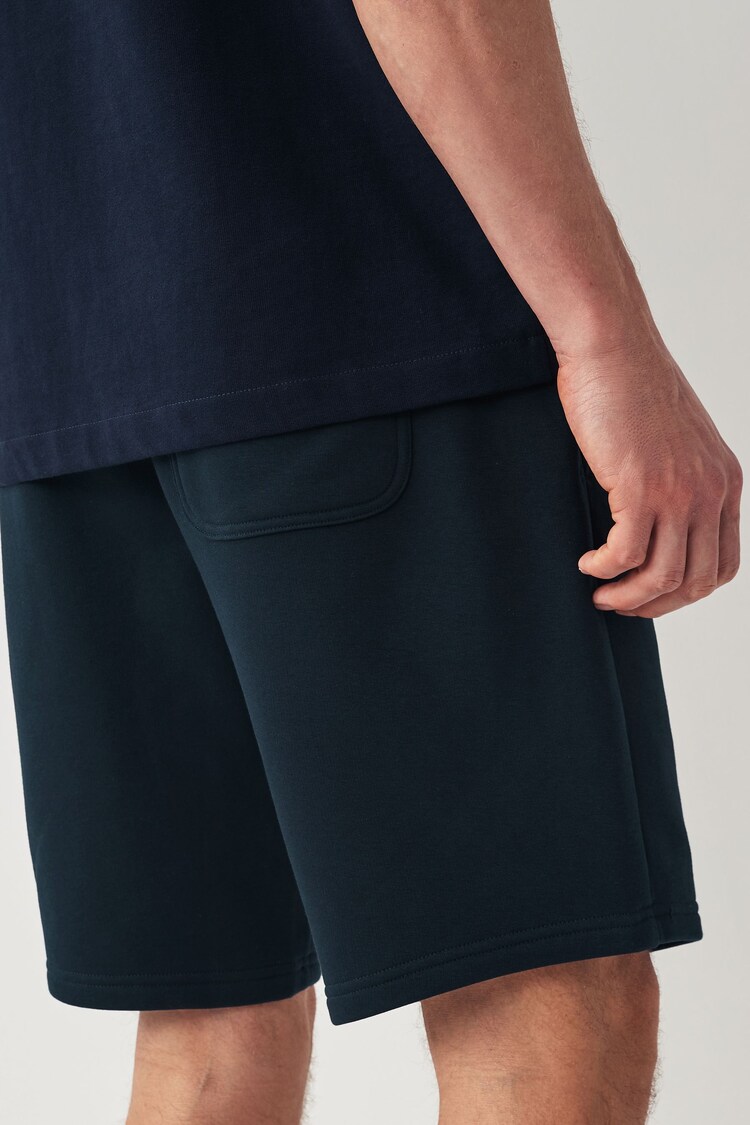 Navy Blue Soft Fabric Jersey Shorts - Image 3 of 9