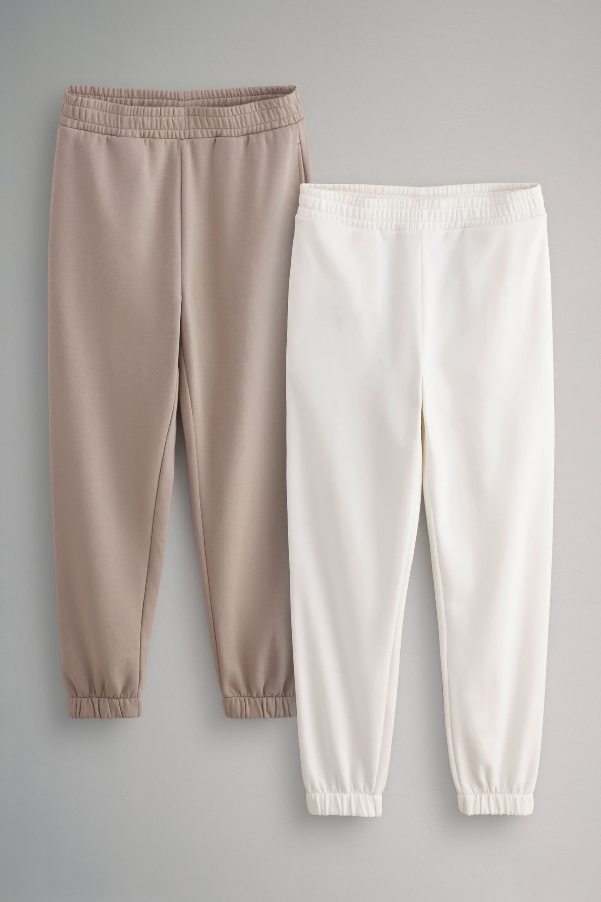 The Set Mink Brown/Cream Cuffed Joggers 2 Pack - Image 2 of 12