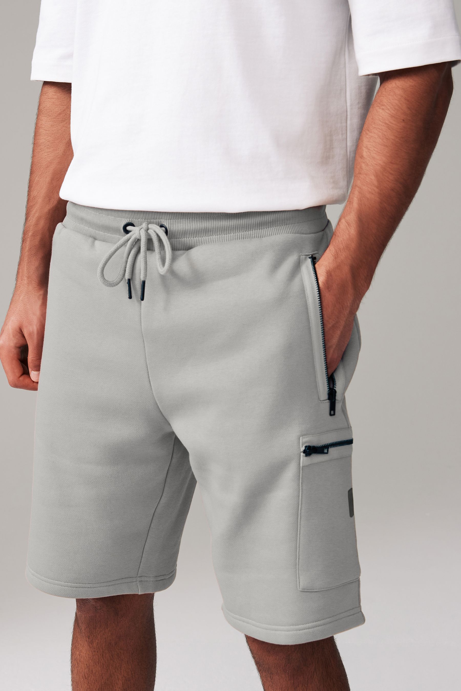 Buy Grey Utility Jersey Shorts from the Next UK online shop