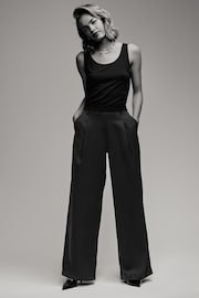 The Set Black/Camel Brown 2 Pack Wide Leg Trousers - Image 3 of 8