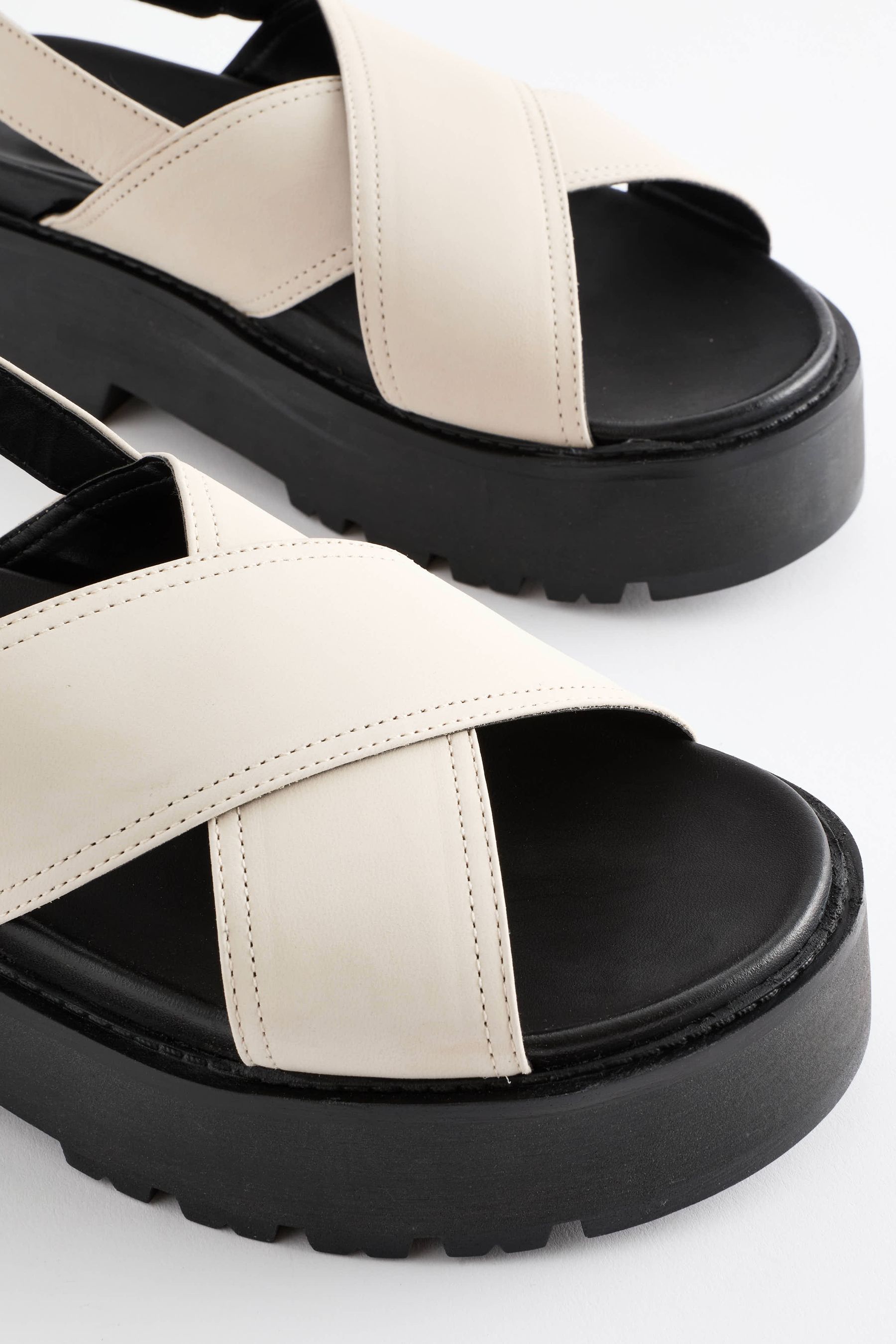 Wide fit cross strap sandals clearance