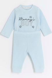 River Island Baby Boys Waffle 100% Cotton Bodysuit and Leggings Set - 圖片 3/5