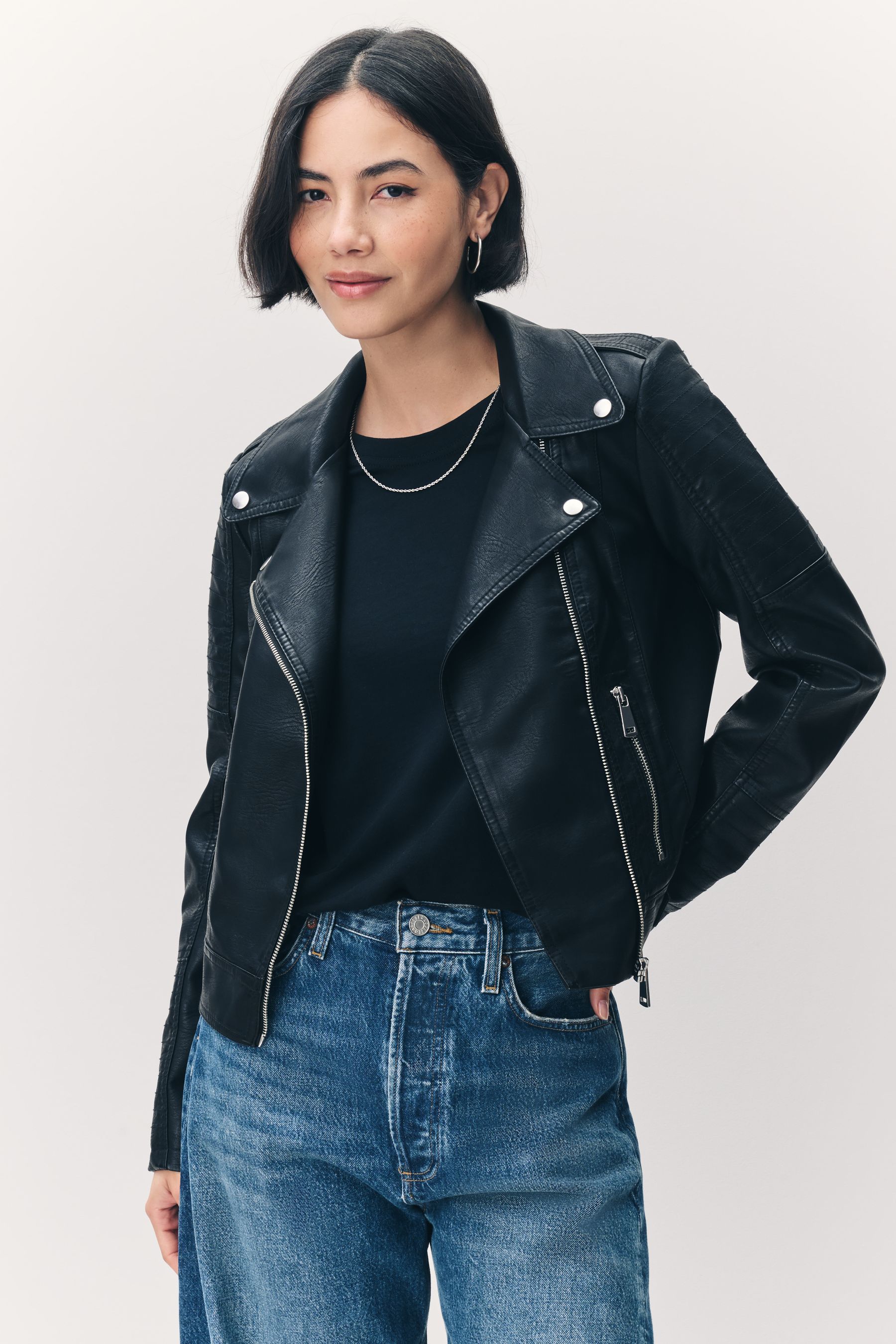 Faux leather jacket australia online