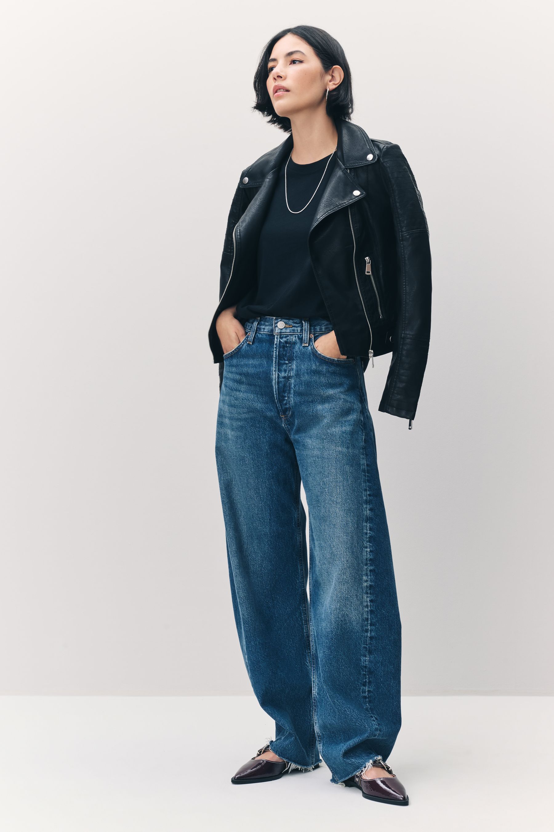 Vero moda white leather jacket deals