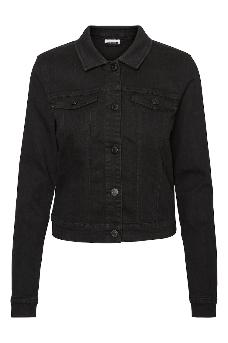 NOISY MAY Black Fitted Denim Jacket - Image 6 of 6