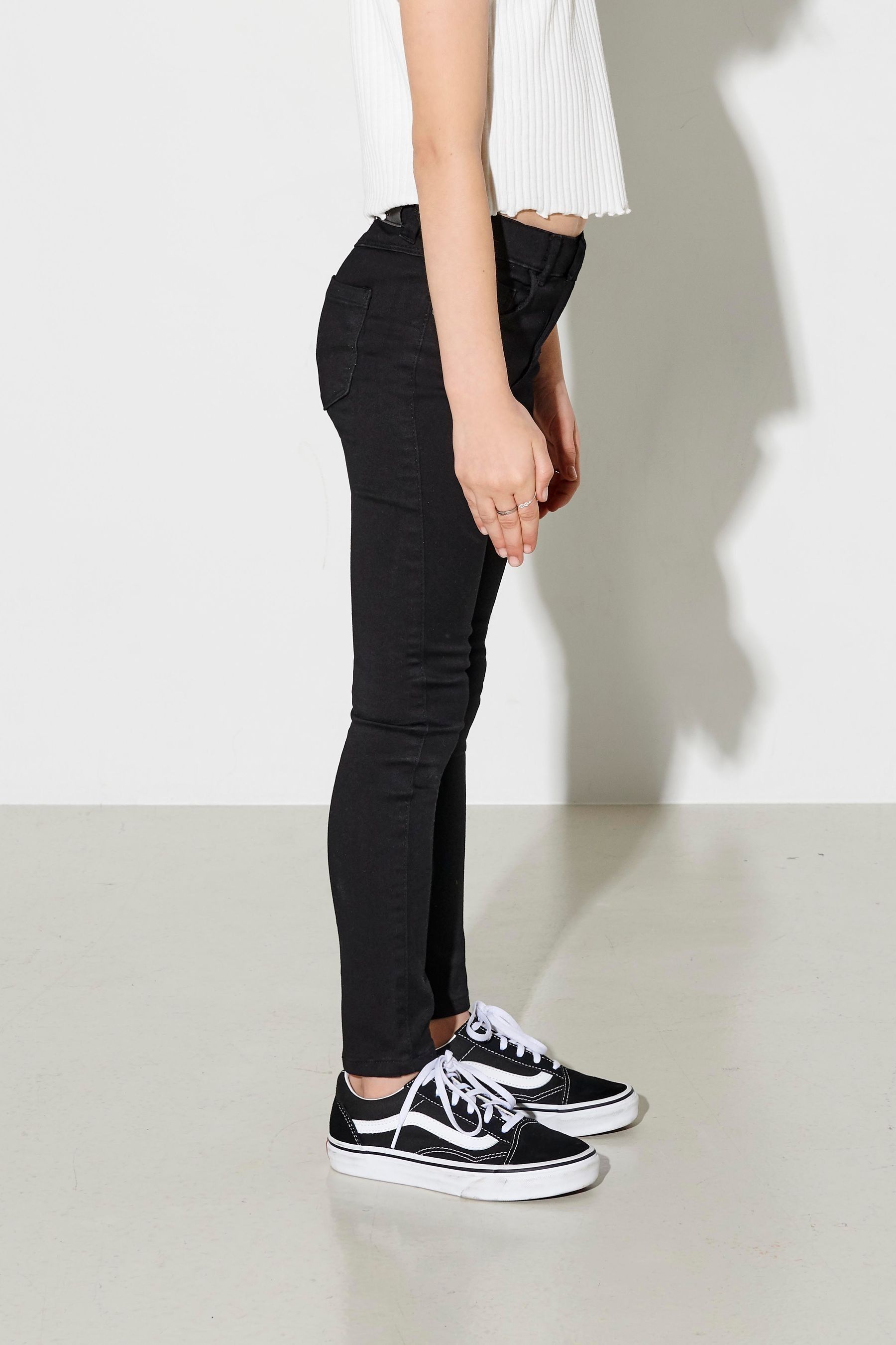 Buy ONLY KIDS Black Skinny Jeans With Adjustable Waistband from Next Luxembourg