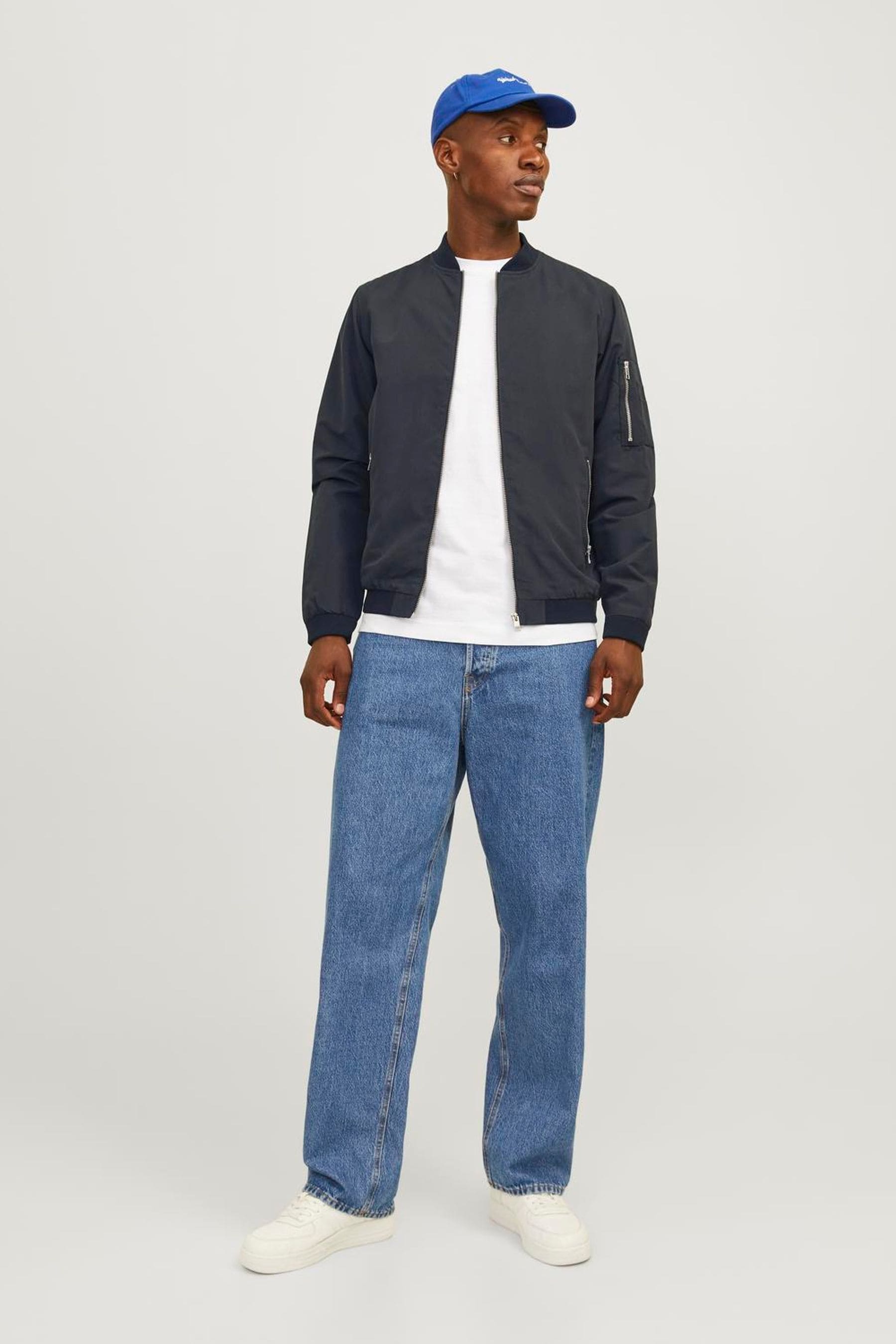 Jack & jones black bomber jacket discount
