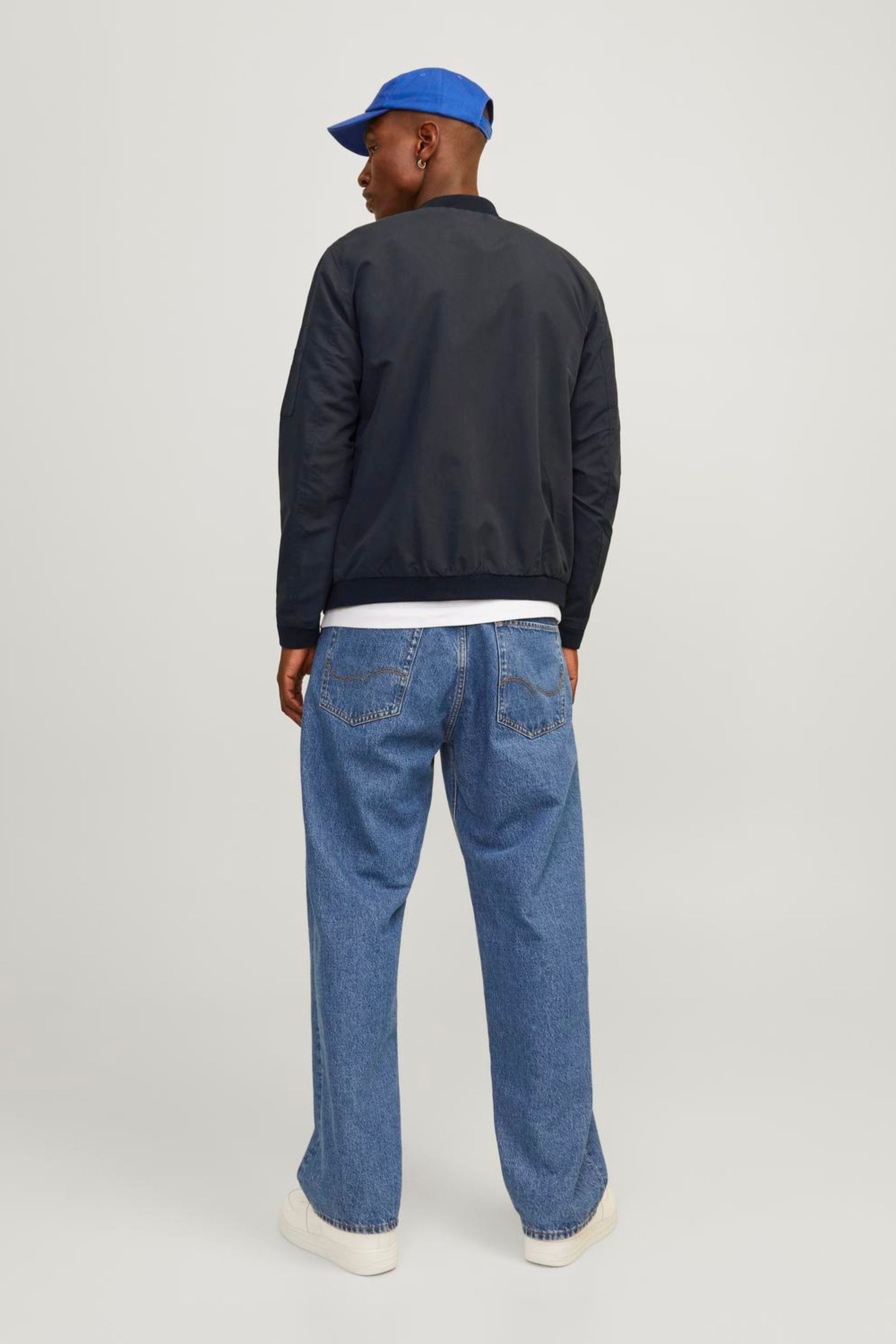 Jack & jones black bomber jacket on sale