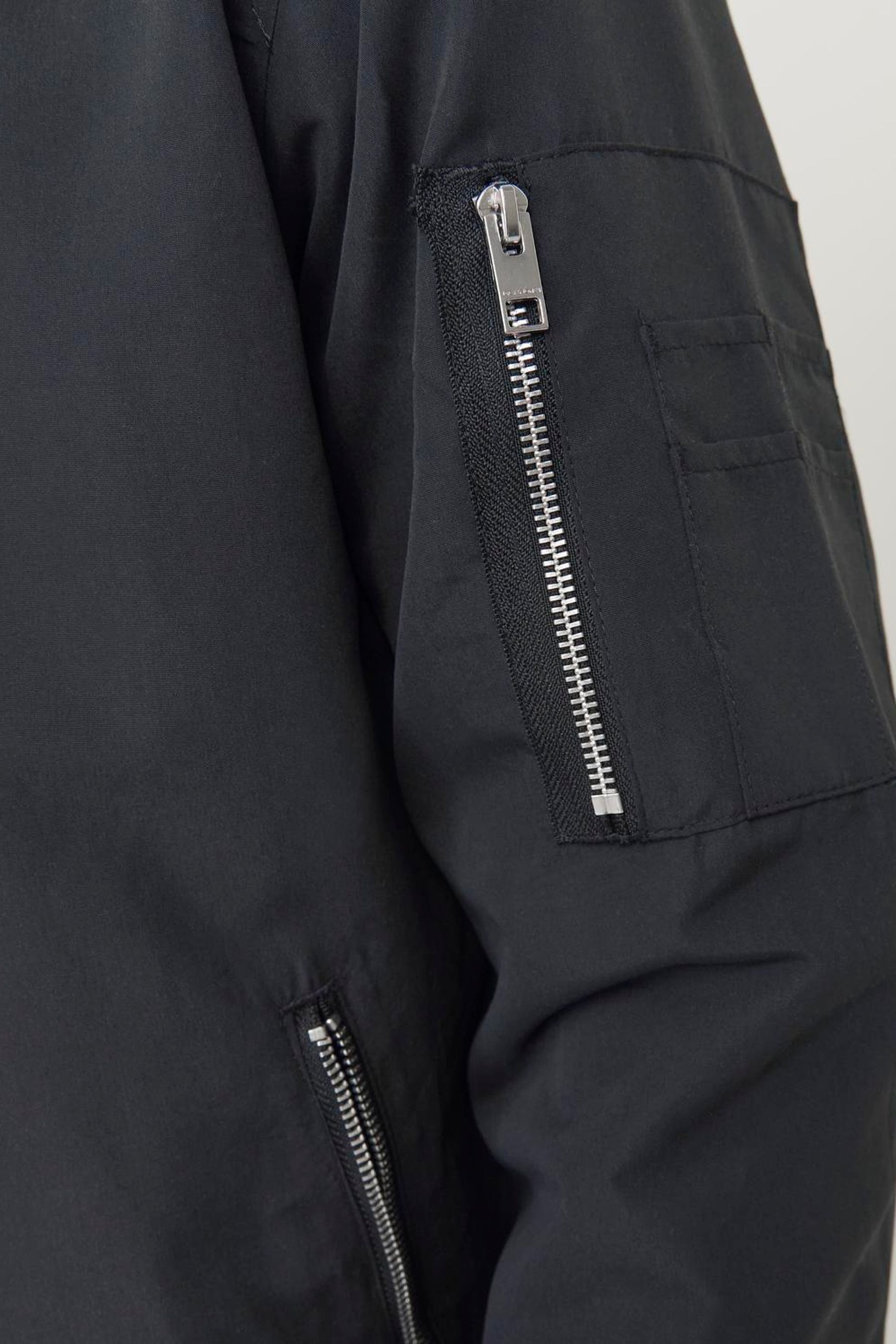 Jack & jones black bomber jacket best sale