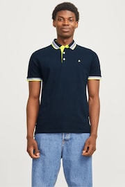 JACK & JONES Blue Polo Shirt - Image 1 of 7