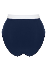 Pour Moi Navy Blue Palm Springs High Leg Tummy Control Briefs - Image 4 of 4