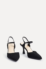 Linzi Black Duet Wide Fit Openback Heels With Ankle Straps - Image 3 of 5