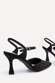 Linzi Black Duet Wide Fit Openback Heels With Ankle Straps - Image 4 of 5