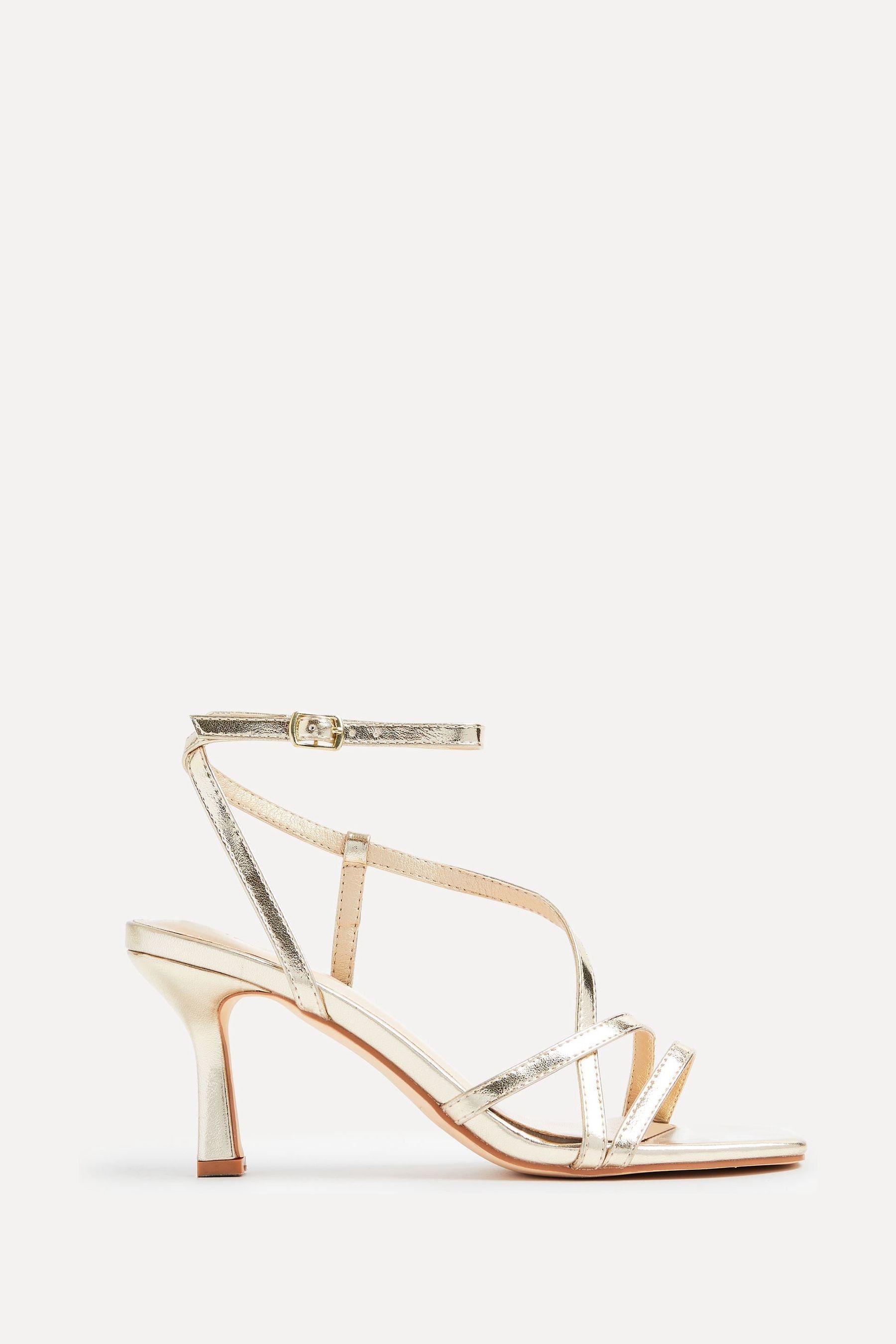 Buy Linzi Gold Cassie Wide Fit Mid Heel Strappy Sandals With Ankle Strap from Next Canada