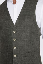 MOSS Khaki Green Tailored Linen Waistcoat - Image 3 of 3