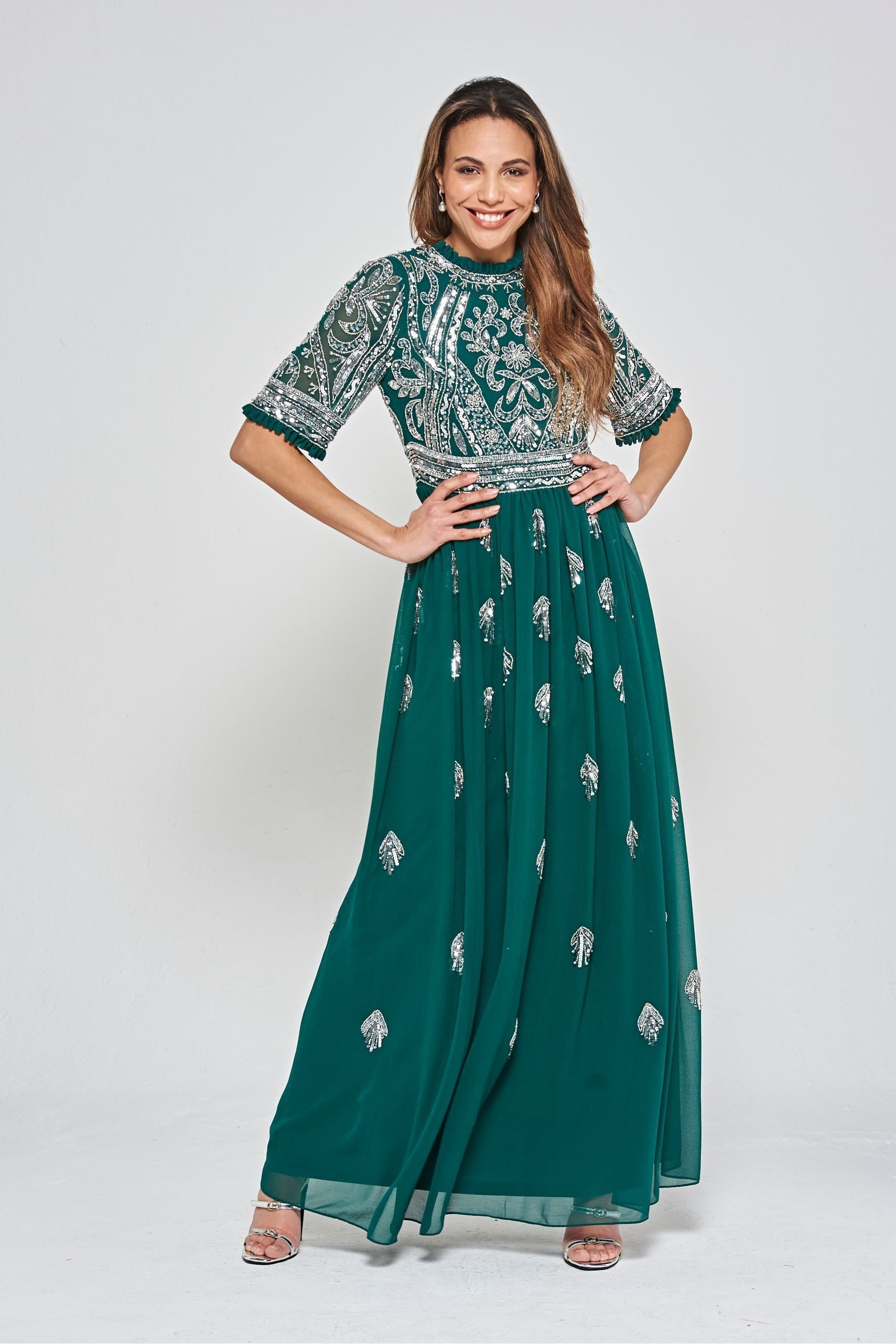 Amelia rose 2 in 1 embellished maxi dress hot sale