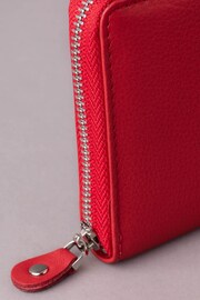 Lakeland Leather Red Chrome Large Leather Zip Purse - Image 4 of 5