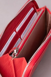 Lakeland Leather Red Large Leather Zip Purse - Image 3 of 5