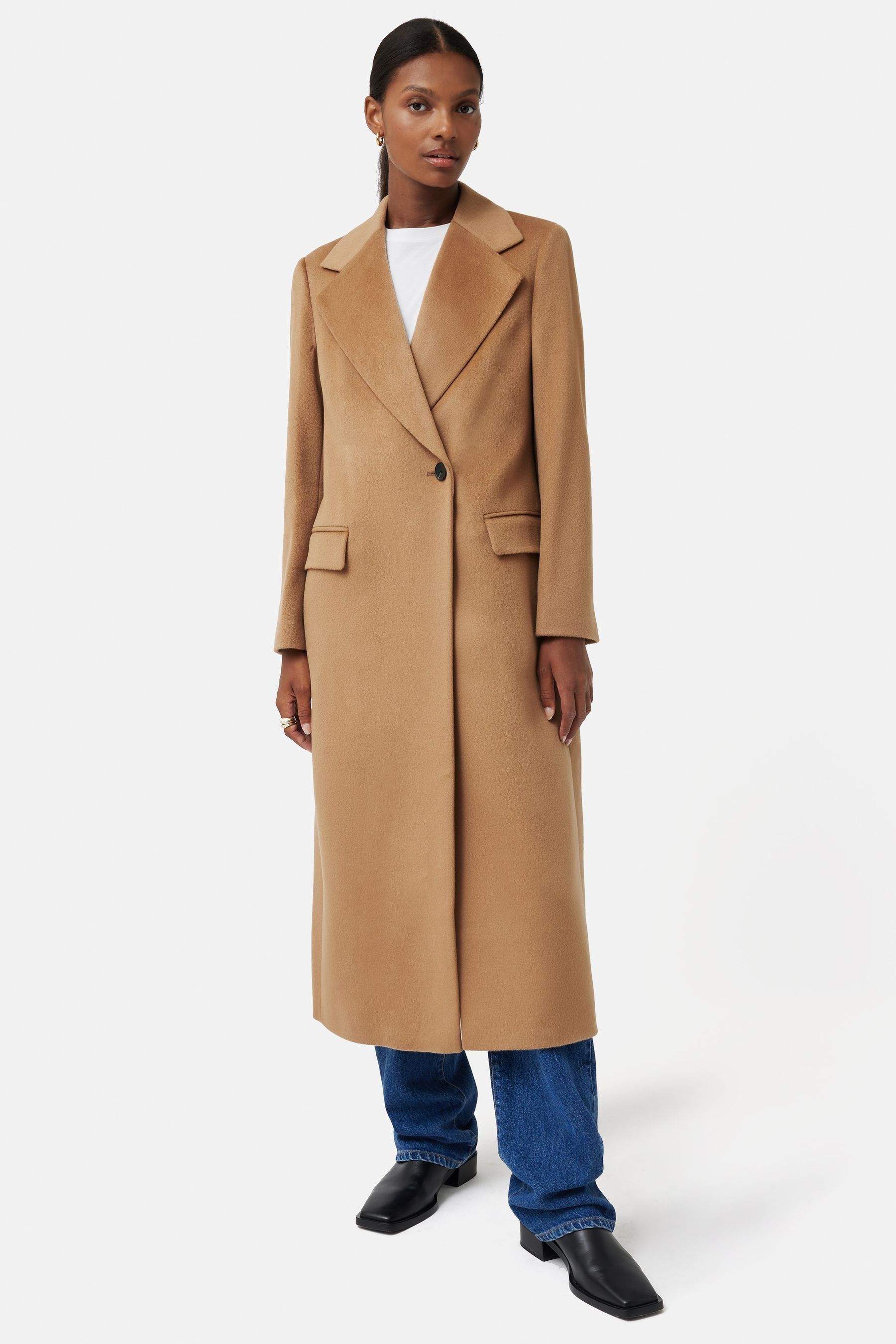 Jigsaw tweed maxi coat on sale
