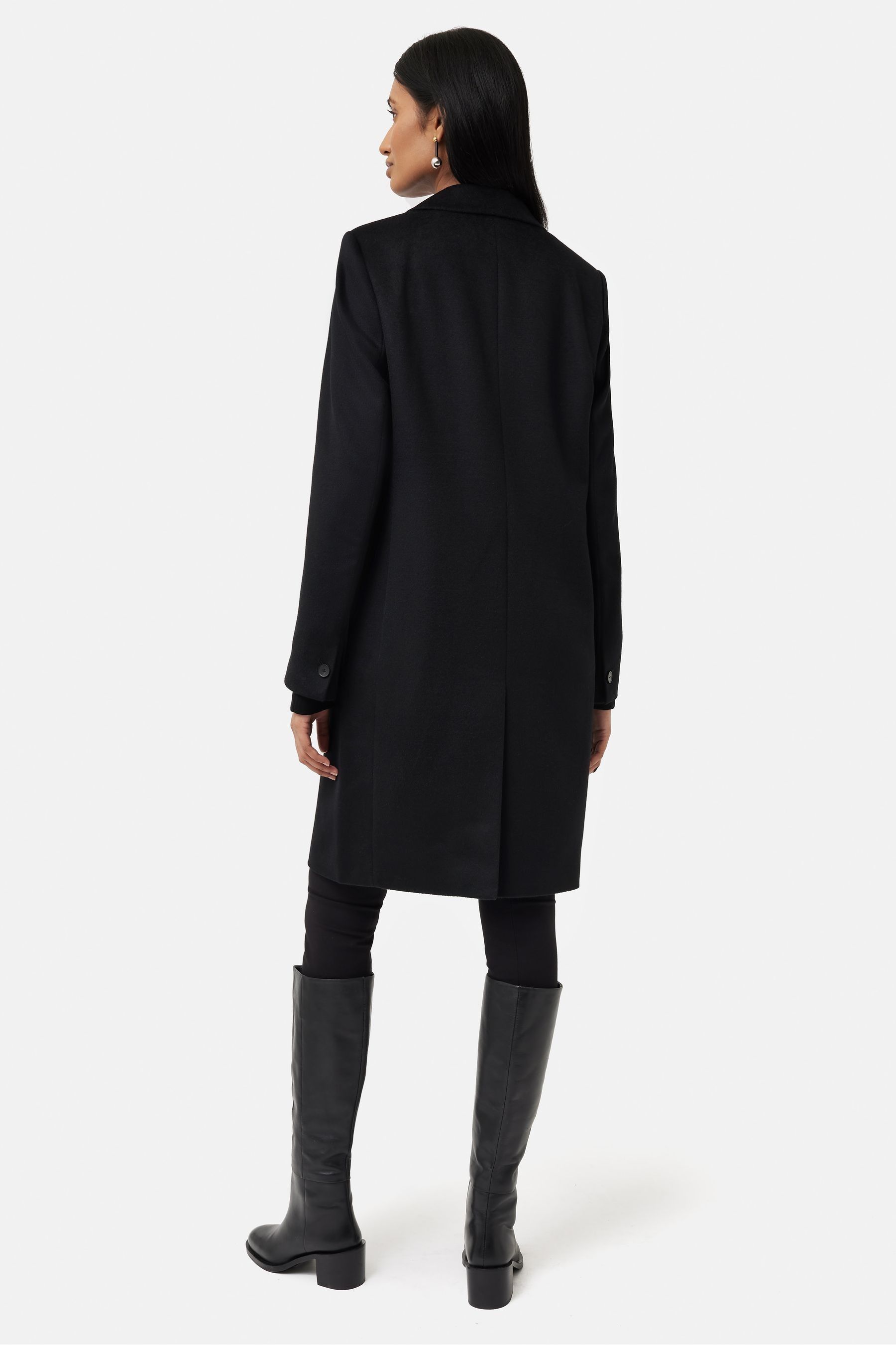 Buy Jigsaw Relaxed Wool City Black Coat from Next Ireland