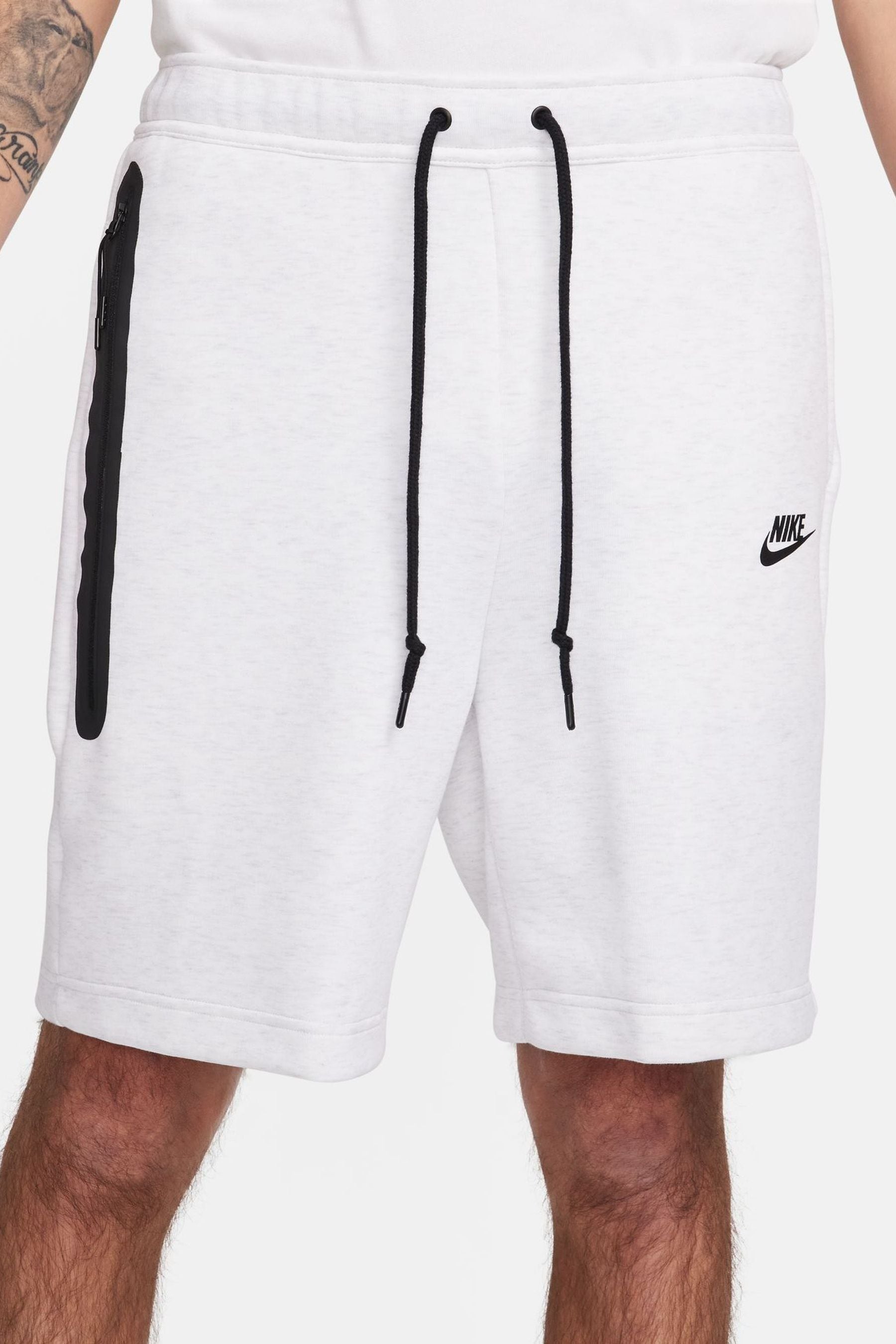 Buy Nike Birch Heather White Tech Fleece Shorts from the Next UK online shop