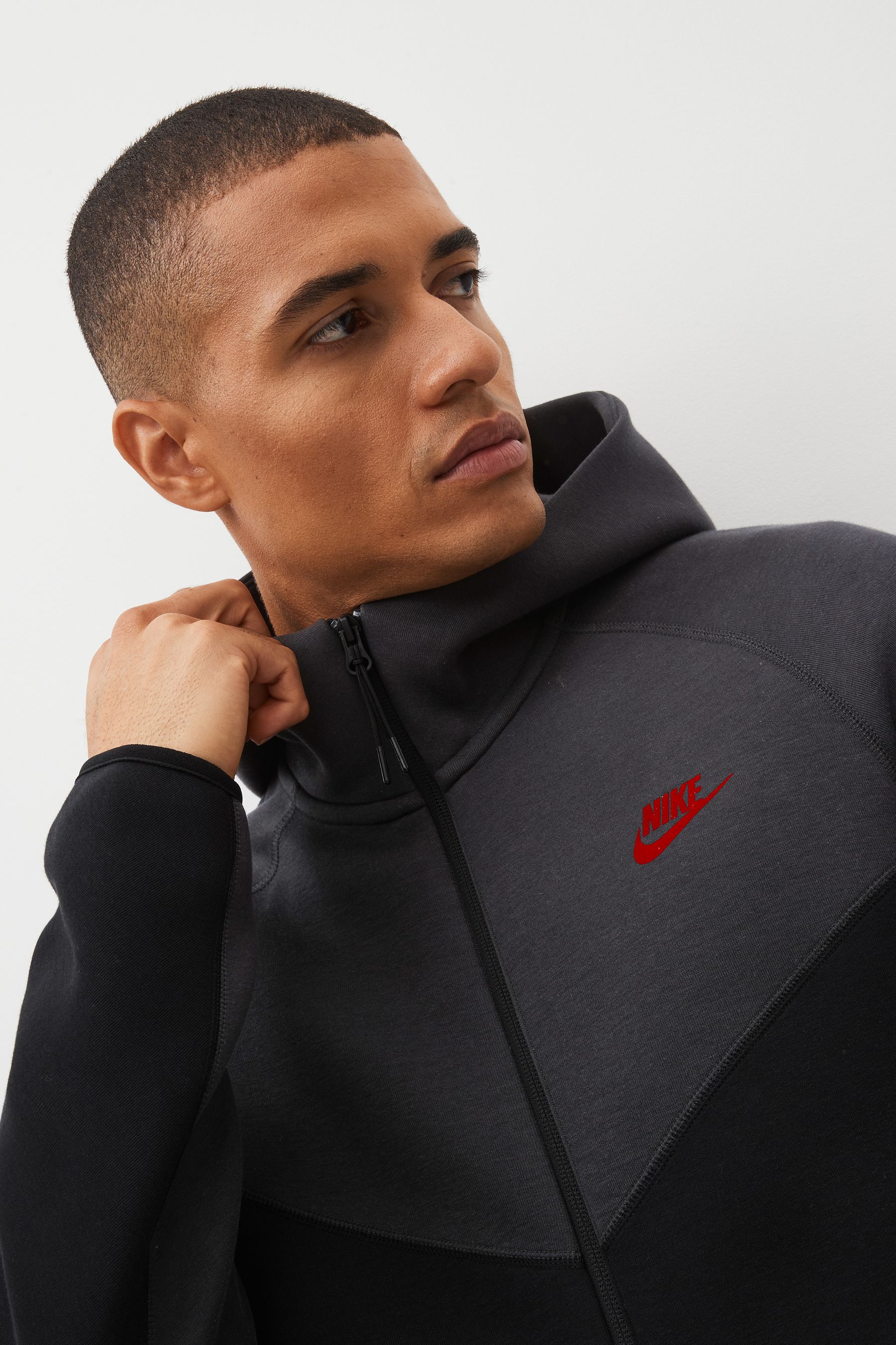 Buy Nike Grey Black Tech Fleece Zip Up Hoodie from Next Malta