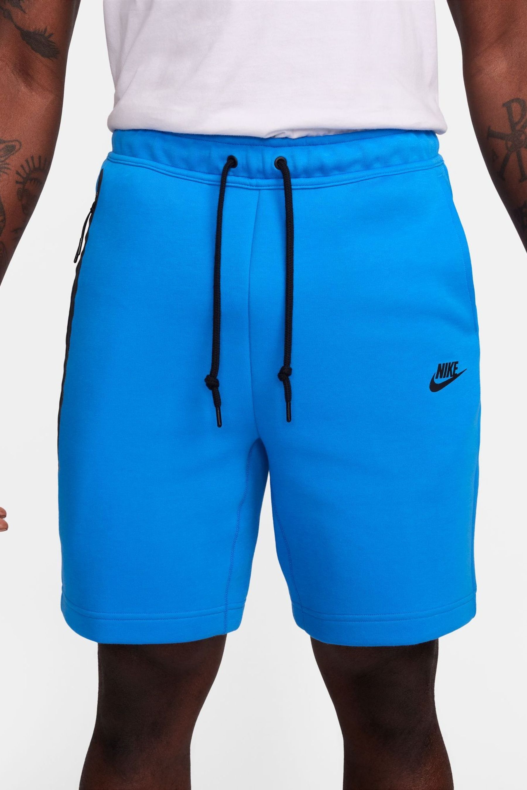 Blue nike tech fleece shorts outlet