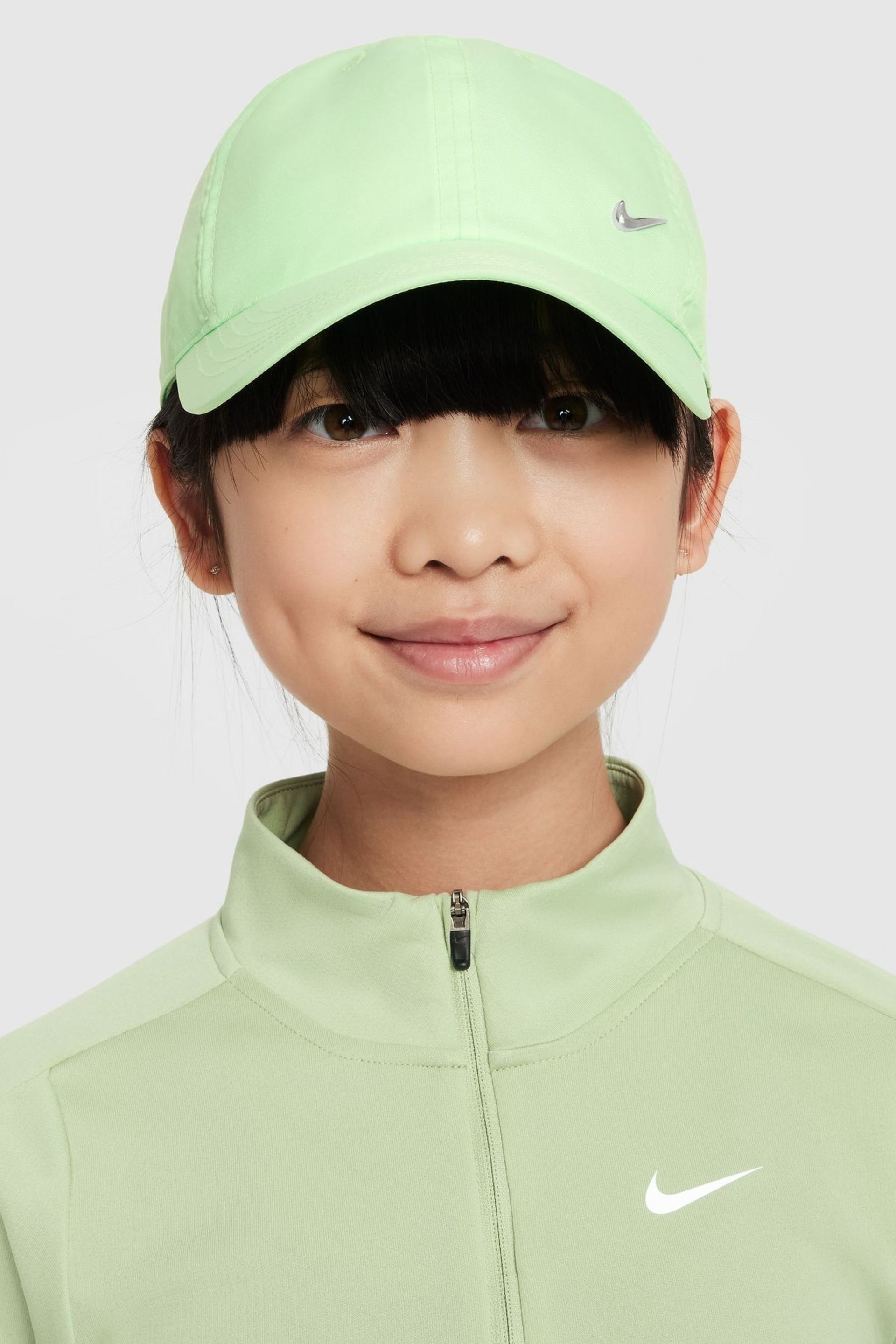 Nike Green Kids' Dri-FIT Club Unstructured Metal Swoosh Cap - Image 1 of 9