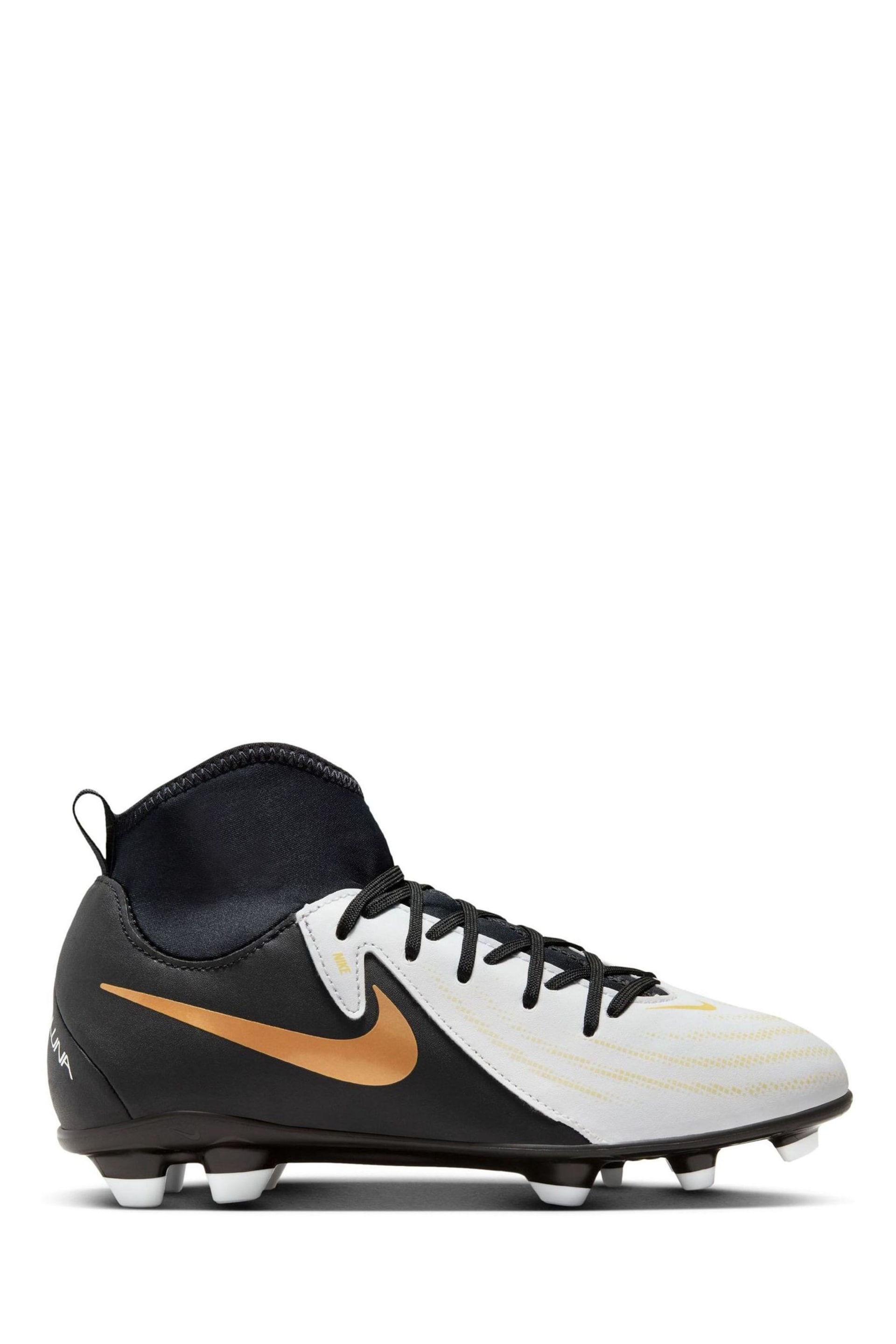 Nike White Jr. Phantom Luna Club Multi Ground Football Boots - Image 1 of 9