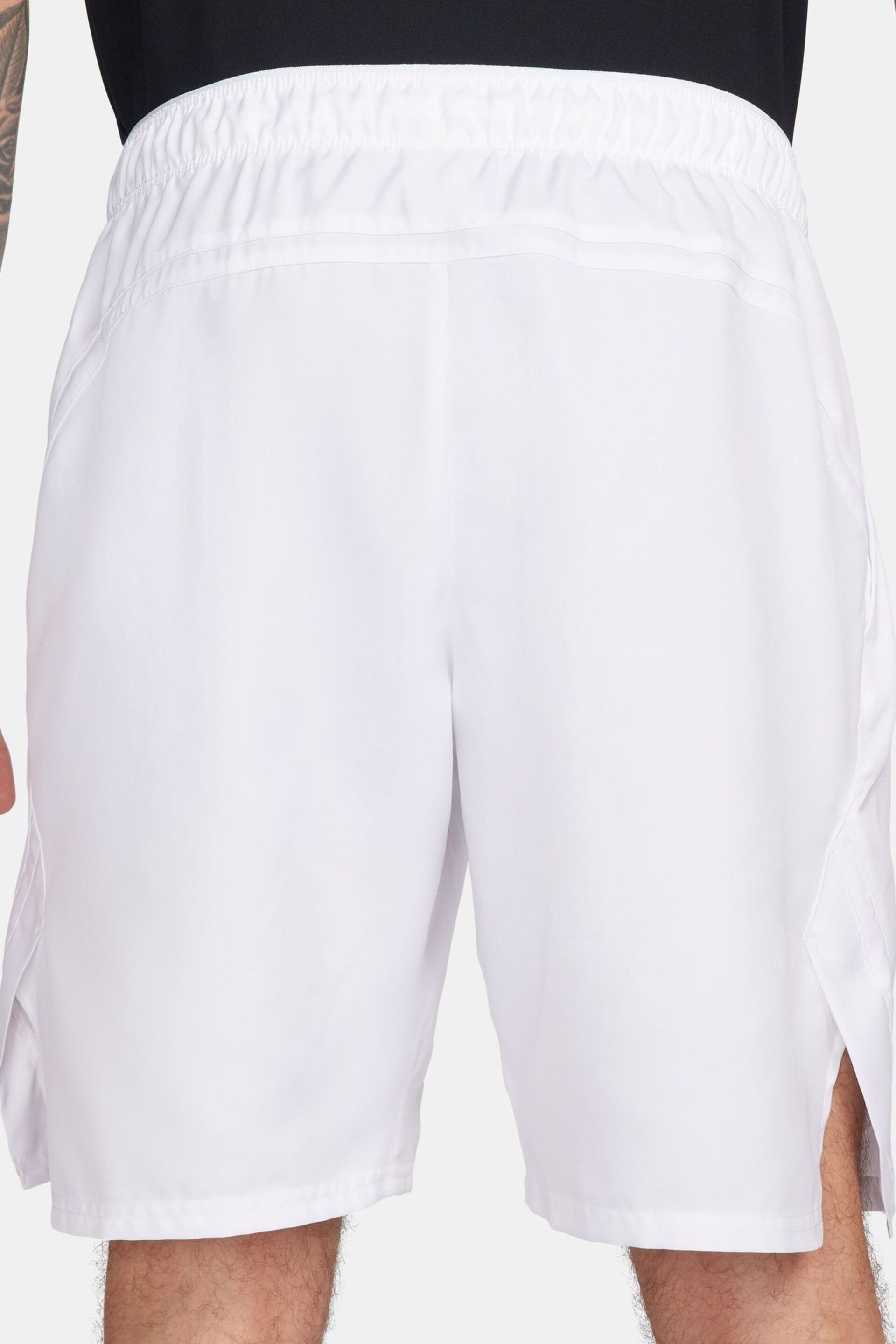Nike White 9 Inch Court Victory Dri-FIT 9 inch Tennis Shorts - Image 2 of 6