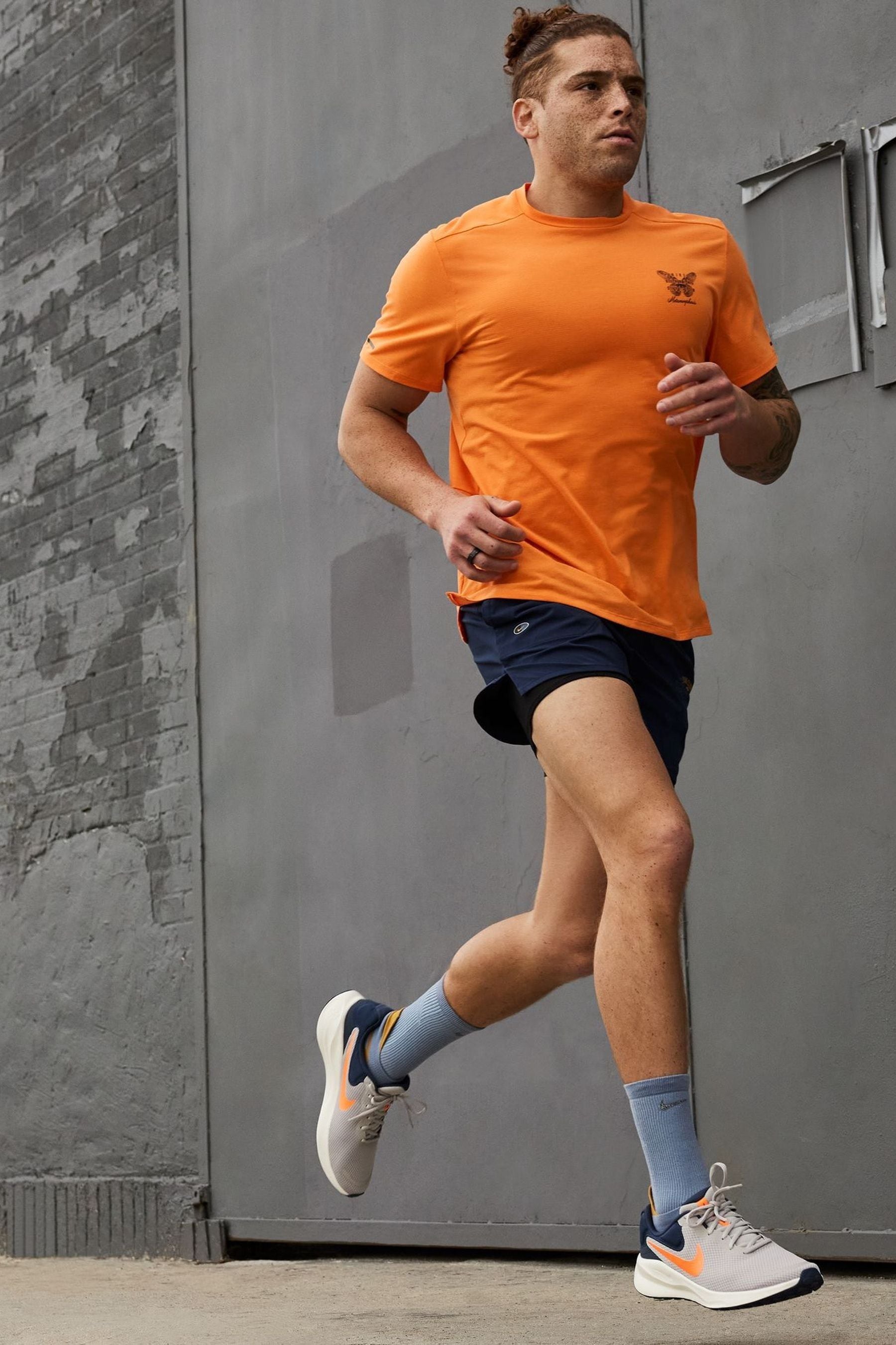 Buy Nike Orange Grey Revolution 7 Road Running Trainers from Next Slovakia