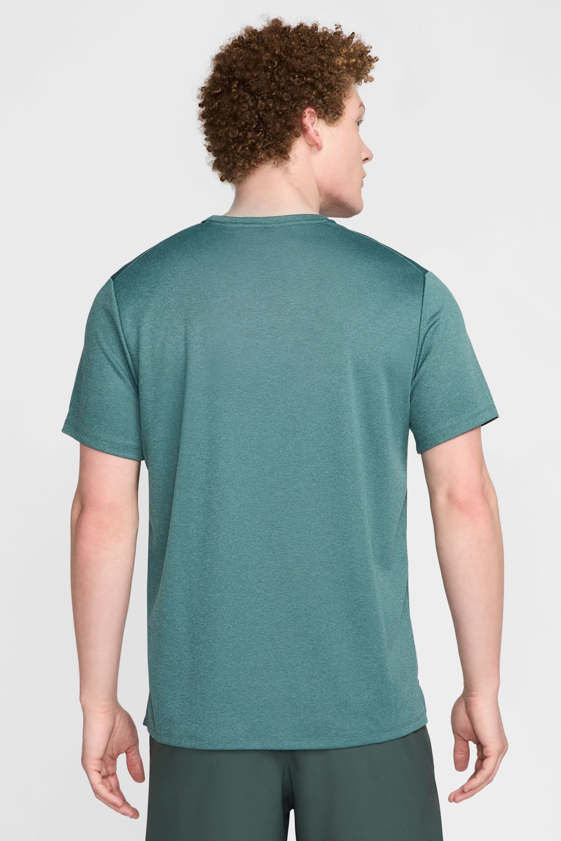 Buy Nike Dark Green Dri FIT Miler UV Running T Shirt from the Next UK online shop