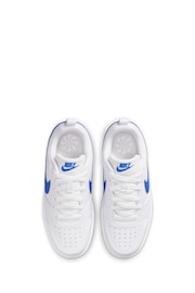 Nike White/Blue Youth Court Borough Low Recraft Trainers - Image 12 of 12