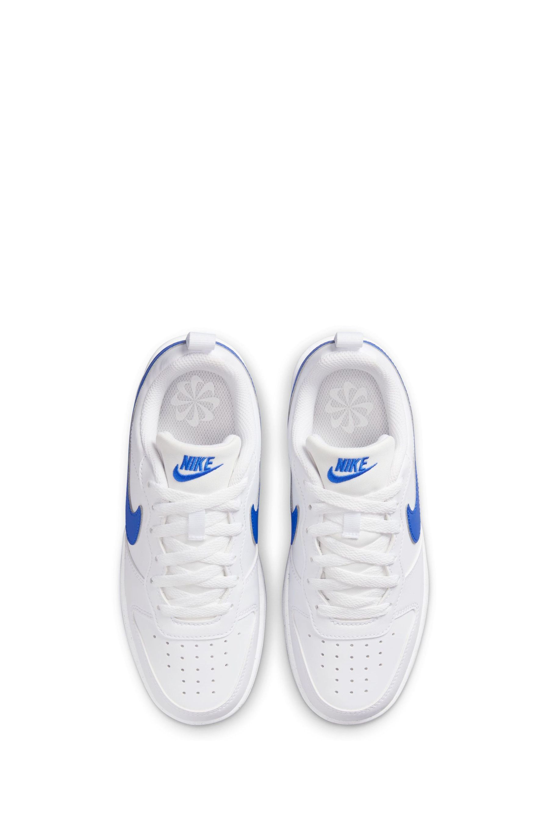 Buy Nike White Blue Youth Court Borough Low Recraft Trainers from the Next UK online shop
