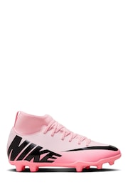 Nike Pink/Black Kids Mercurial Superfly 9 Club Firm Ground Football Boots - Image 1 of 11
