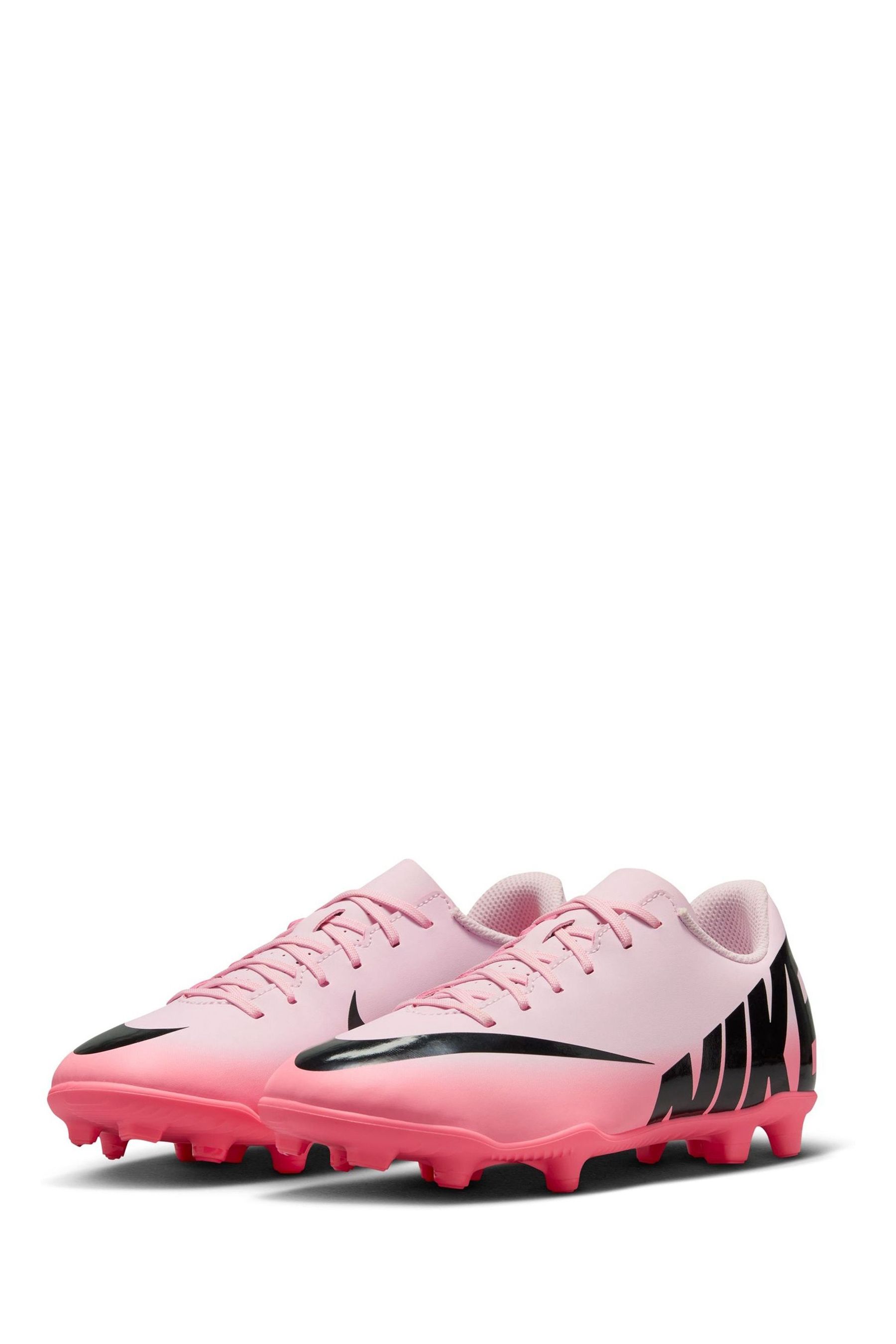 Buy Nike Jr. Pink Black Kids Mercurial Vapor 15 Club Firm Ground Football Boots from Next Netherlands