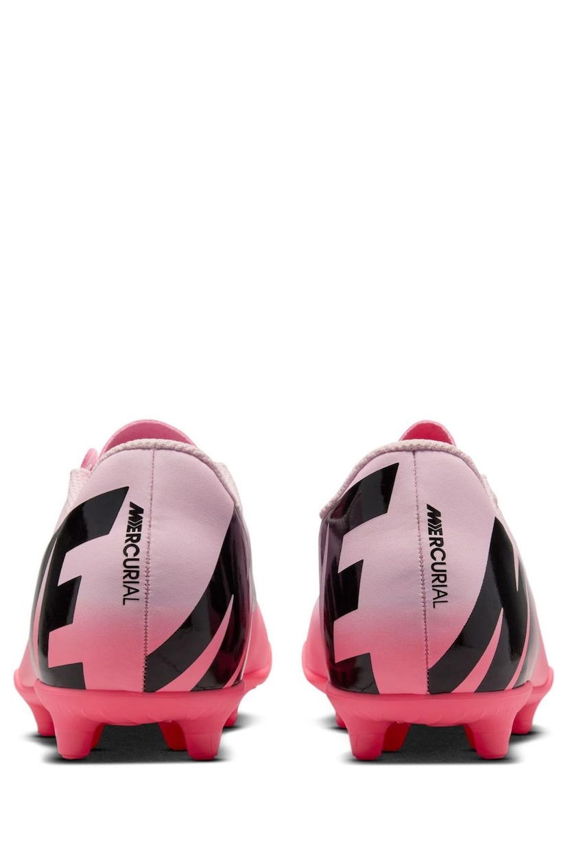 Nike Jr. Pink/Black Kids Mercurial Vapor 15 Club Firm Ground Football Boots - Image 3 of 11