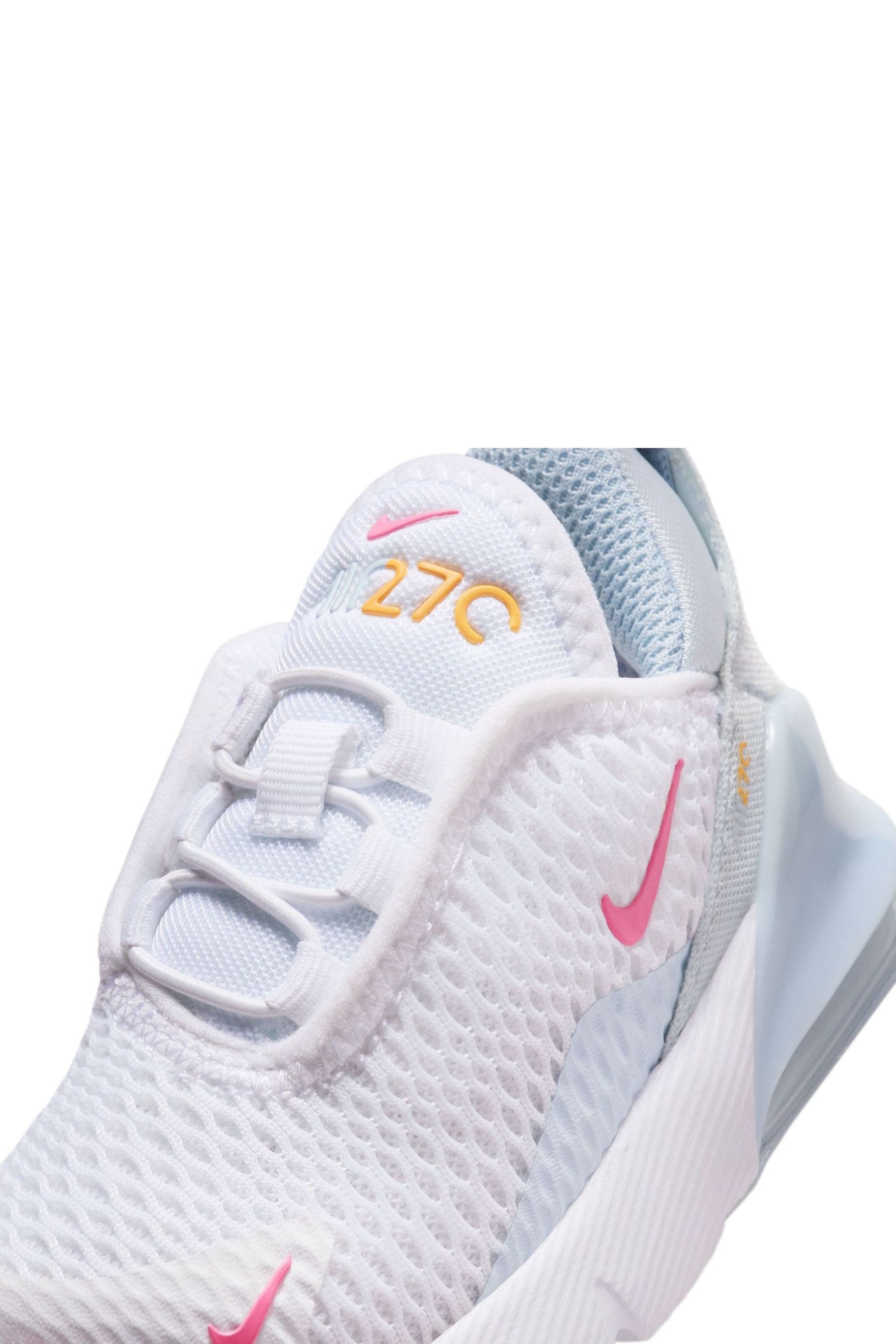 Buy Nike White Pink Infant Air Max 270 Trainers from Next Luxembourg
