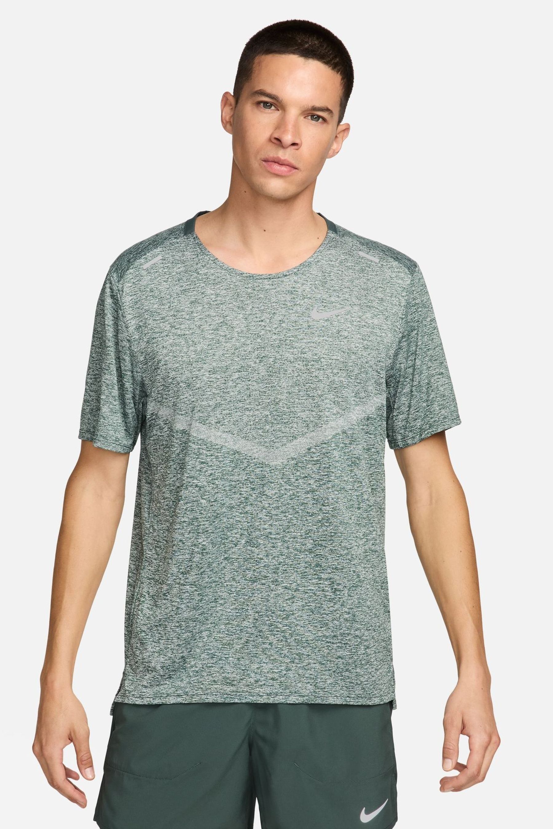Buy Nike Green Rise 365 Dri FIT Short Sleeve Running Top from Next Luxembourg