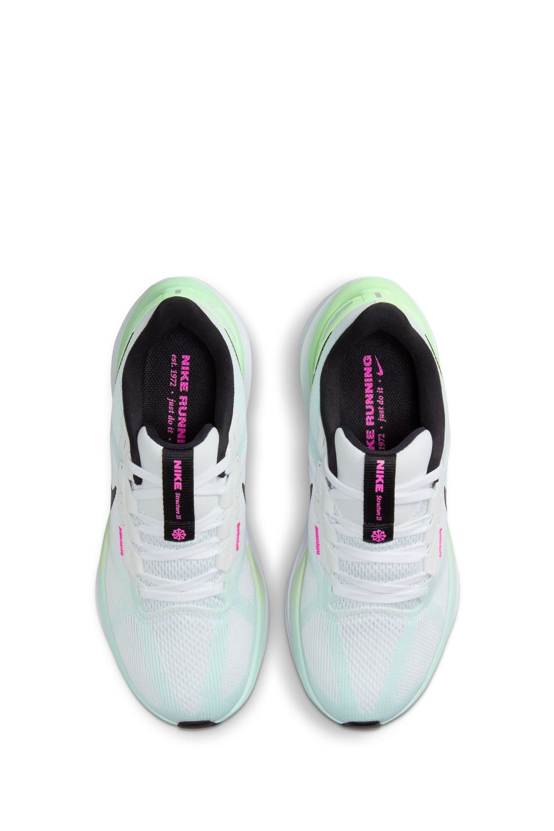 Buy Nike White Air Zoom Structure 25 Running Trainers from Next Luxembourg